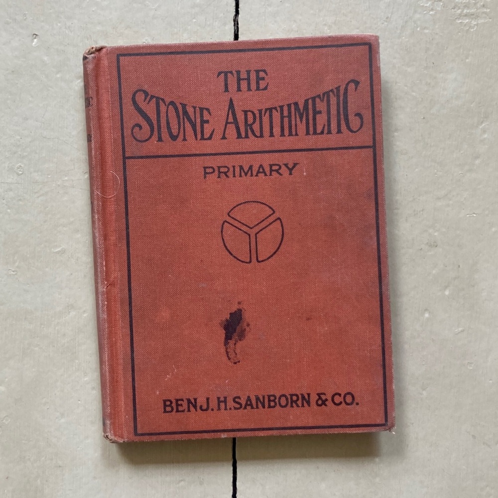 1926 The Stone Arithmetic Primary Math Primer Illustrated Rust Jazz Age